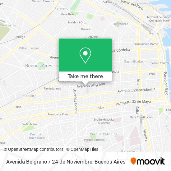 Avenida Belgrano / 24 de Noviembre map