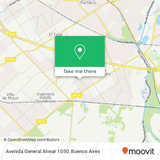 Avenida General Alvear 1050 map
