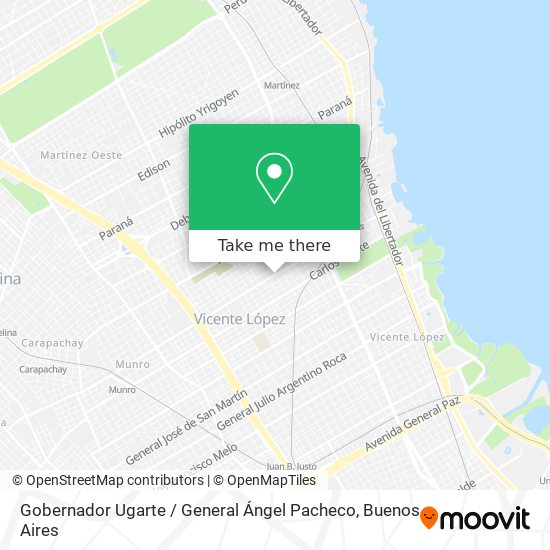 Mapa de Gobernador Ugarte / General Ángel Pacheco