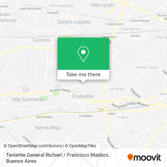 Teniente General Richieri / Francisco Madero map