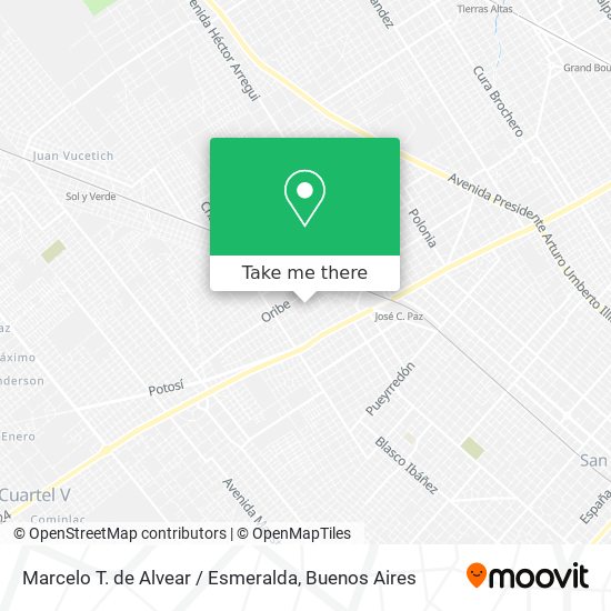 Marcelo T. de Alvear / Esmeralda map