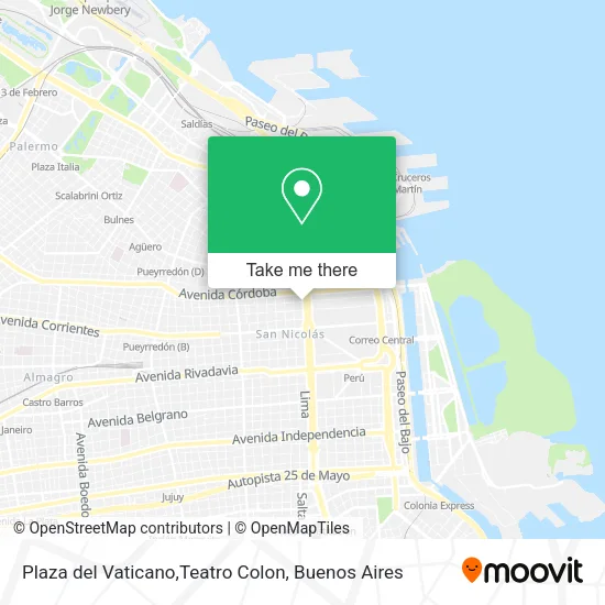 Mapa de Plaza del Vaticano,Teatro Colon