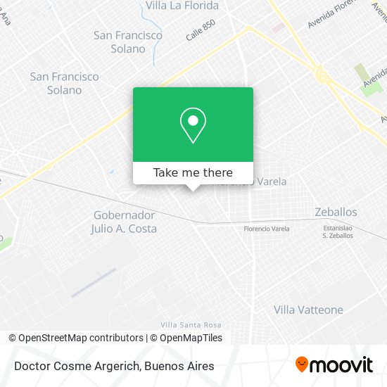 Doctor Cosme Argerich map