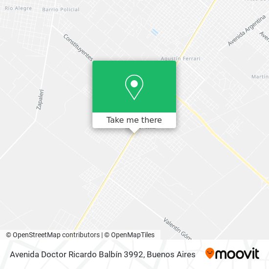 Mapa de Avenida Doctor Ricardo Balbín 3992