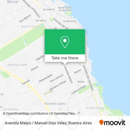 Avenida Maipú / Manuel Díaz Vélez map