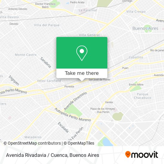 Avenida Rivadavia / Cuenca map