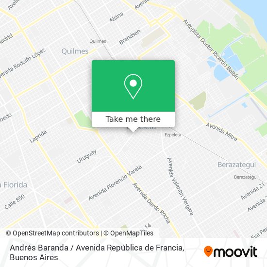 Andrés Baranda / Avenida República de Francia map