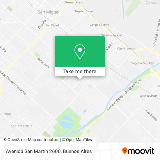 Avenida San Martín 2600 map