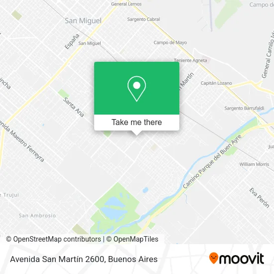 Avenida San Martín 2600 map
