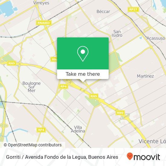 Gorriti / Avenida Fondo de la Legua map