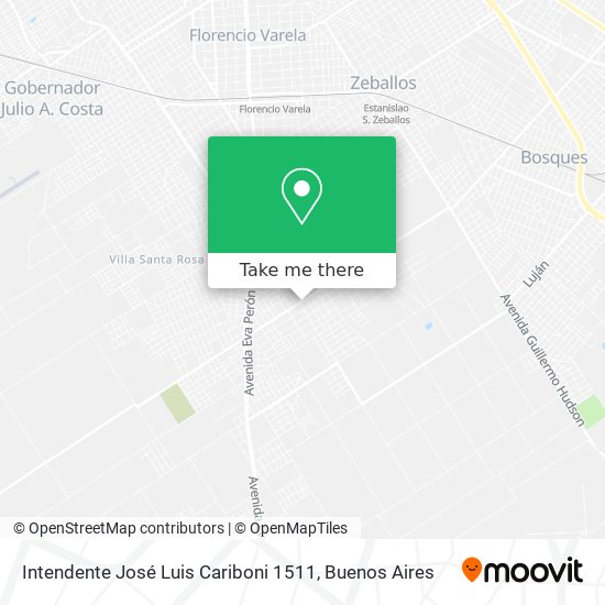 Intendente José Luis Cariboni 1511 map