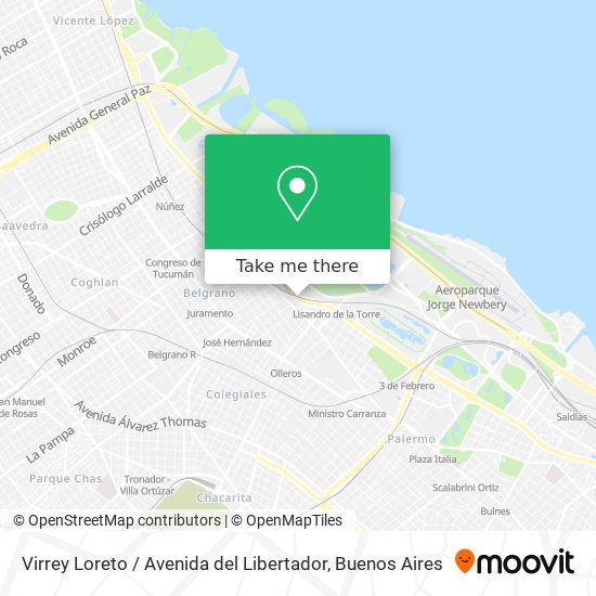 Virrey Loreto / Avenida del Libertador map