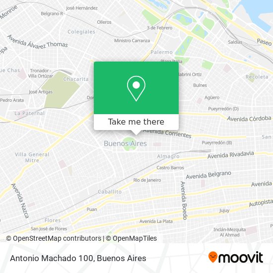 Antonio Machado 100 map