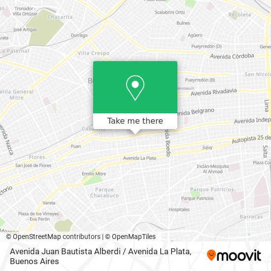 Mapa de Avenida Juan Bautista Alberdi / Avenida La Plata