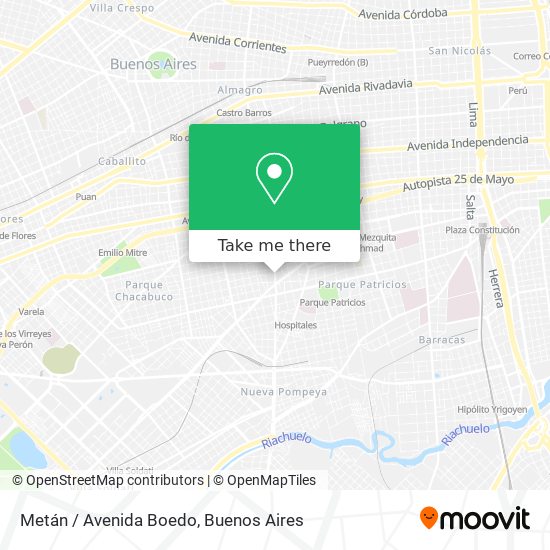 Metán / Avenida Boedo map