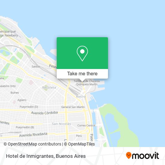 Hotel de Inmigrantes map