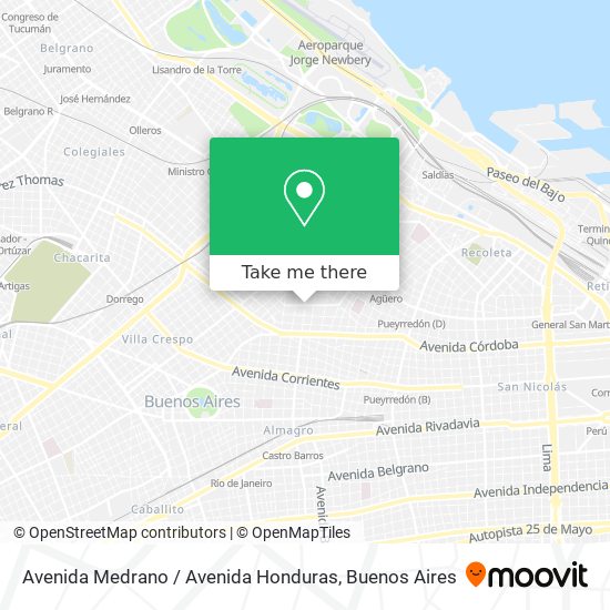 Avenida Medrano / Avenida Honduras map