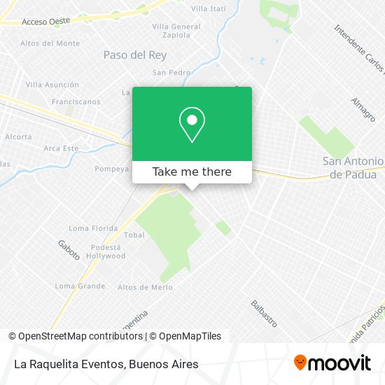 La Raquelita Eventos map