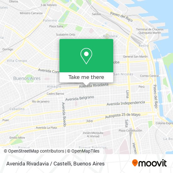 Avenida Rivadavia / Castelli map