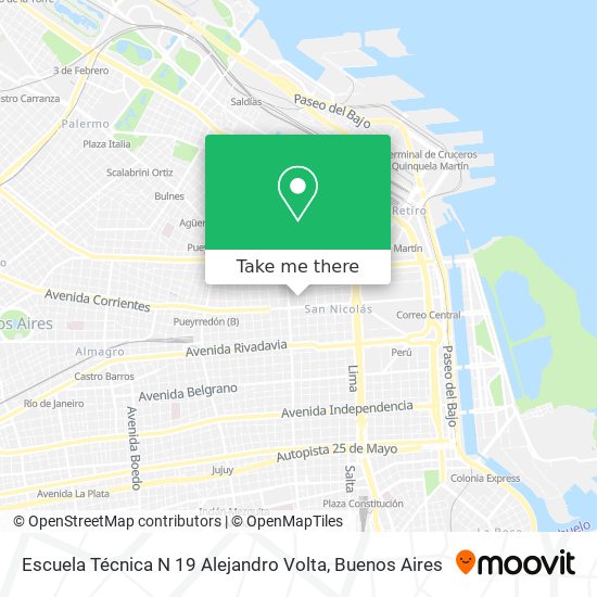 Escuela Técnica N 19 Alejandro Volta map