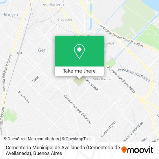 Cementerio Municipal de Avellaneda map
