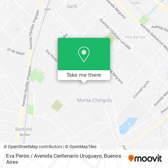 Eva Perón / Avenida Centenario Uruguayo map