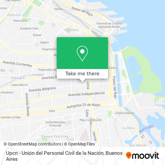 Upcn - Unión del Personal Civil de la Nación map
