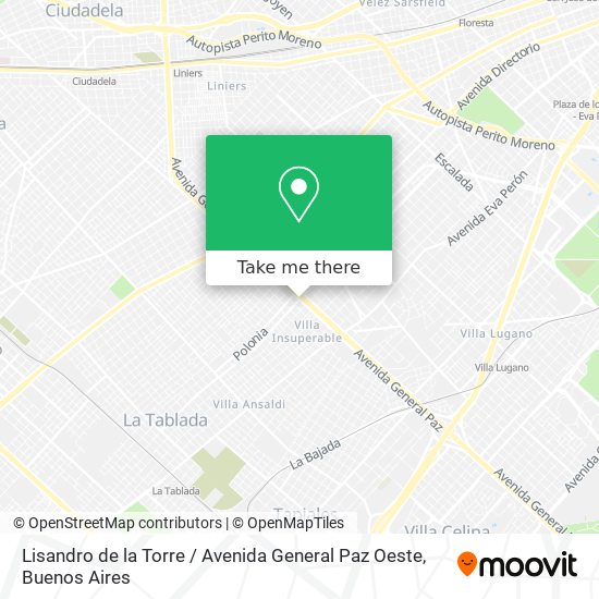 Lisandro de la Torre / Avenida General Paz Oeste map