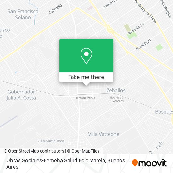 Obras Sociales-Femeba Salud Fcio Varela map