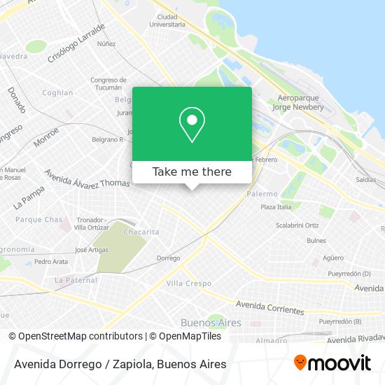 Avenida Dorrego / Zapiola map