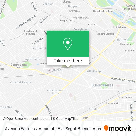 Avenida Warnes / Almirante F. J. Seguí map