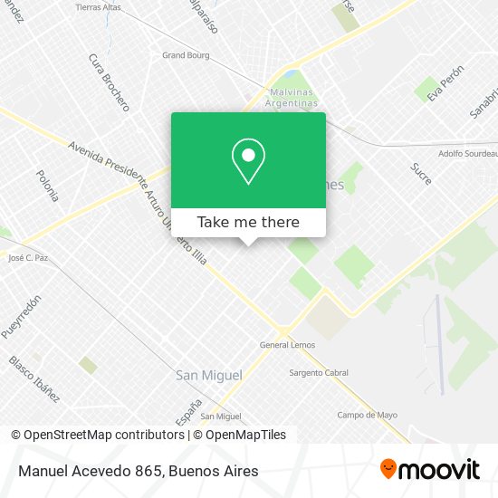 Manuel Acevedo 865 map