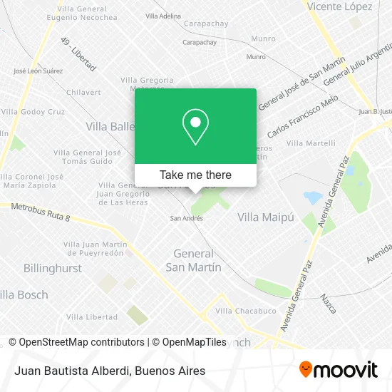 Mapa de Juan Bautista Alberdi