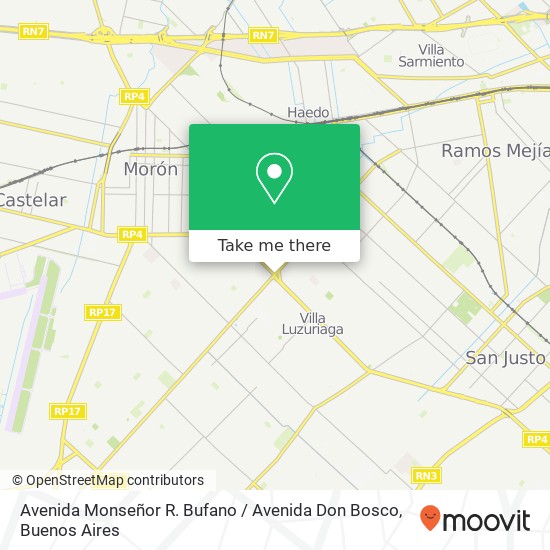 Avenida Monseñor R. Bufano / Avenida Don Bosco map