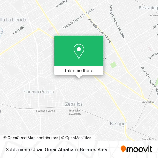 Mapa de Subteniente Juan Omar Abraham