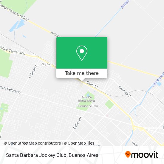 How to get to Santa Barbara Jockey Club in La Plata by Colectivo or Train?