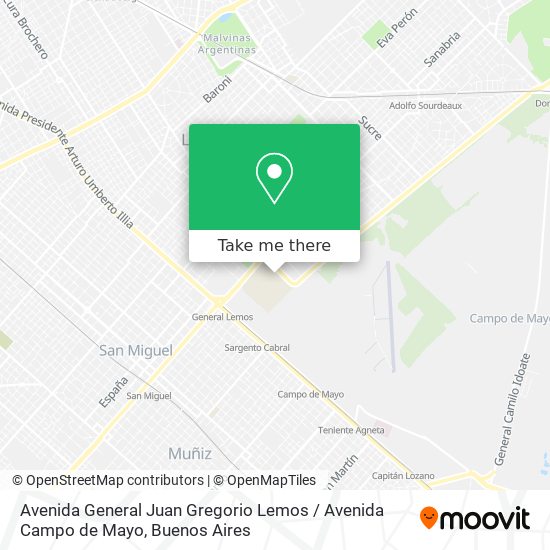 Avenida General Juan Gregorio Lemos / Avenida Campo de Mayo map