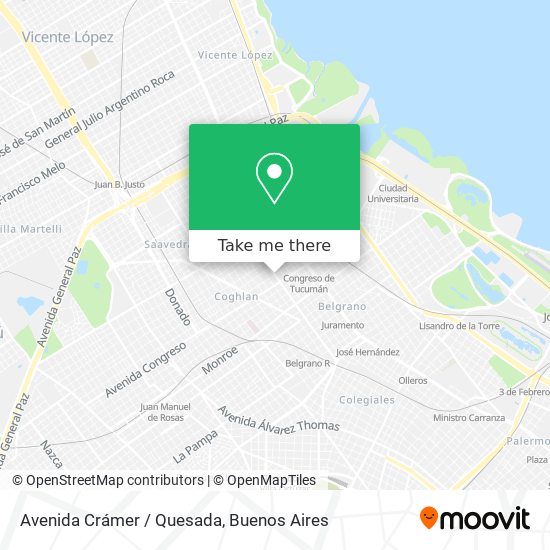 Mapa de Avenida Crámer / Quesada