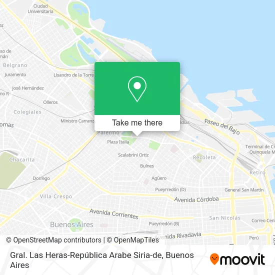 Mapa de Gral. Las Heras-República Arabe Siria-de