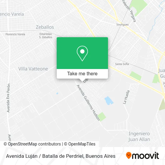 Mapa de Avenida Luján / Batalla de Perdriel