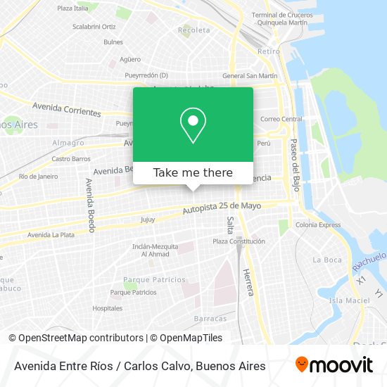 Avenida Entre Ríos / Carlos Calvo map