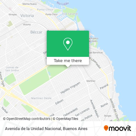 Mapa de Avenida de la Unidad Nacional