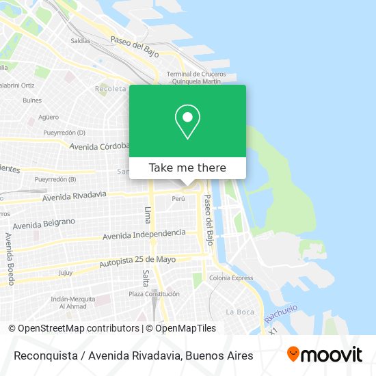Reconquista / Avenida Rivadavia map