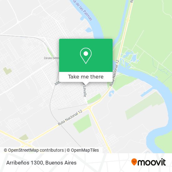 Arribeños 1300 map