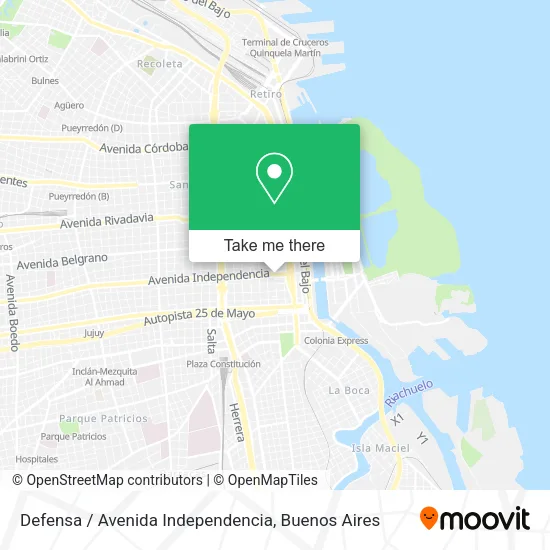 Mapa de Defensa / Avenida Independencia