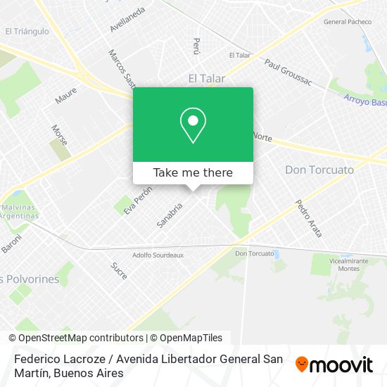 Federico Lacroze / Avenida Libertador General San Martín map