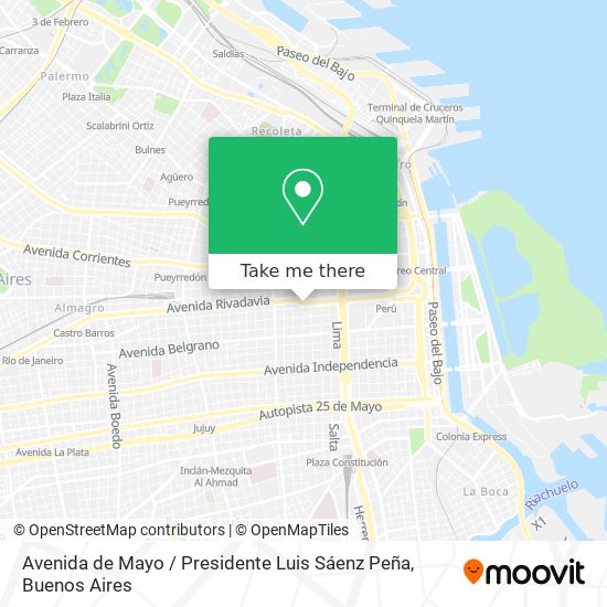 Avenida de Mayo / Presidente Luis Sáenz Peña map