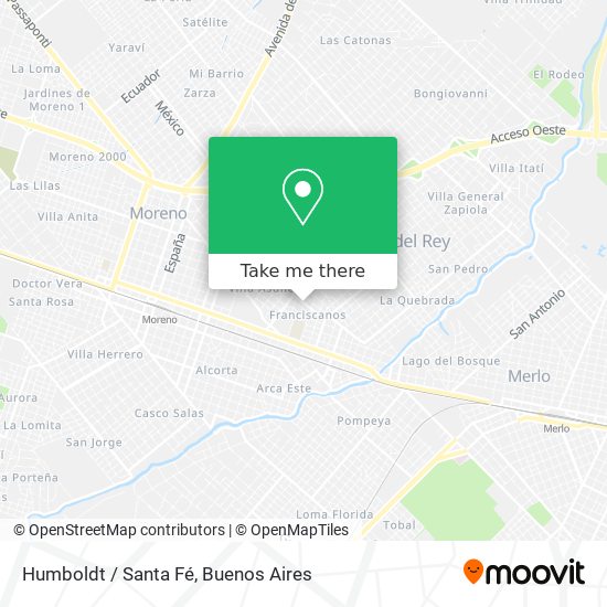 Humboldt / Santa Fé map
