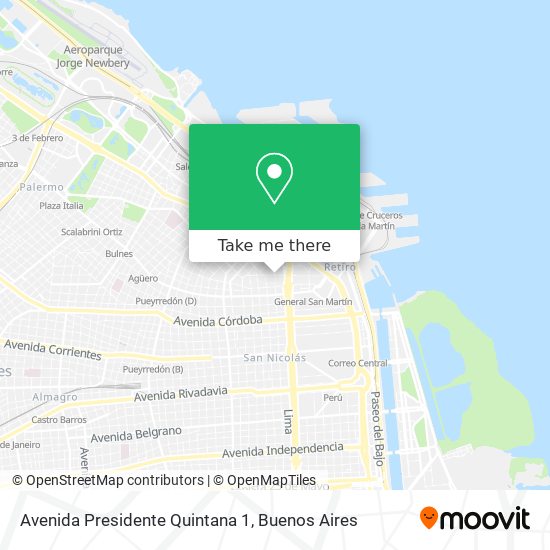 Avenida Presidente Quintana 1 map