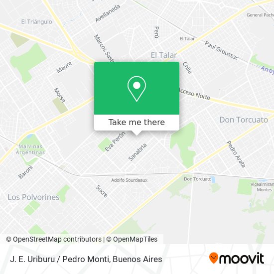 J. E. Uriburu / Pedro Monti map